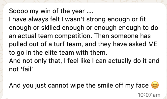 Athlete message: picked for the elite team competition